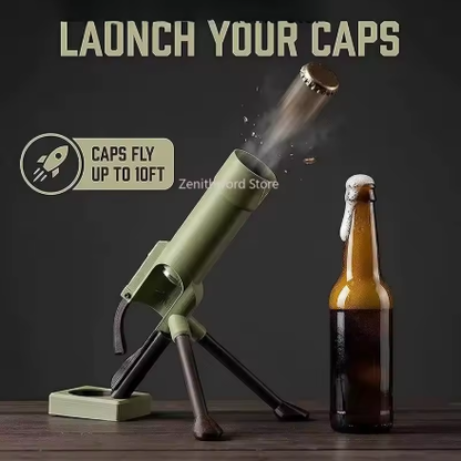 Hands-Free Beer Mortar Bottle Opener